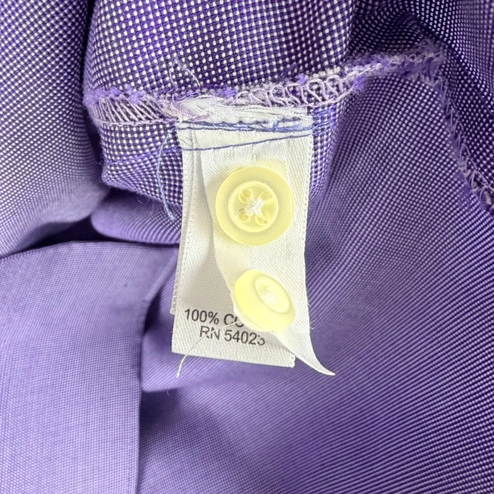 Banana Republic Men's L Purple Non-Iron Slim Fit Dress Shirt Cotton Work Casual‎